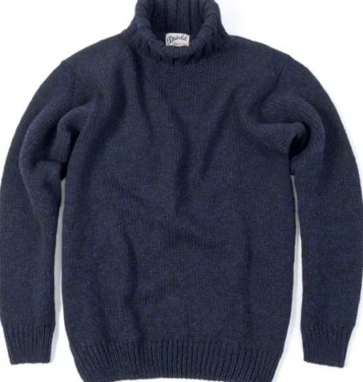 Unisex Nansen Sweater High Neck villapusero, tummansininen-Devold Fashion