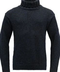 Unisex Nansen Sweater High Neck villapusero, tummansininen-Devold Fashion