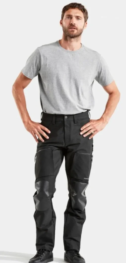 Didriksons Isac -tekniset ulkoiluhousut, unisex, musta Hot