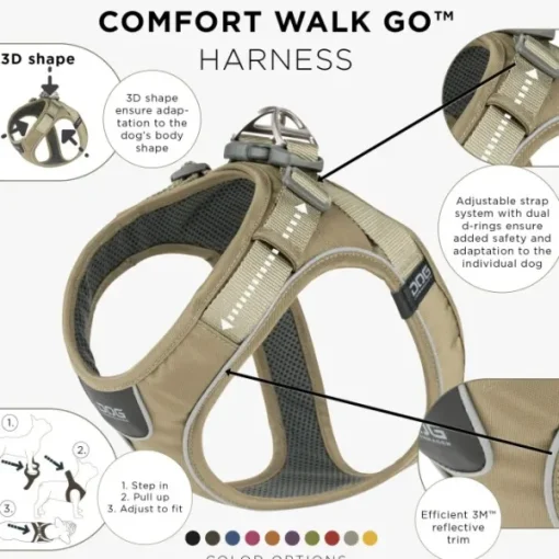 Comfort Walk Go Harness Desert Dune M-DOG Copenhagen Clearance