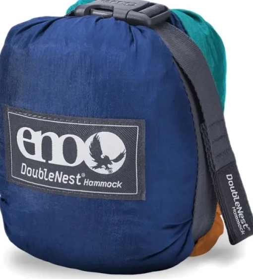 Eno Hammock Eno DoubleNest Bluesign kahden hengen riippumatto, sininen/sinivihreä/oranssi Hot