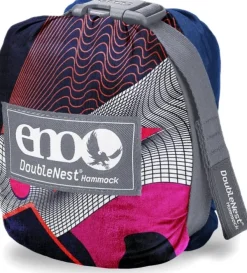 Eno Hammock Eno DoubleNest Bluesign Print kahden hengen riippumatto, Synthwave/Sapphire Clearance