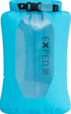 Exped Drybag Versa Clear 3 kuivapussi, Cyan Clearance