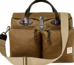 Filson 24 Hour Tin Briefcase Dark Tan New