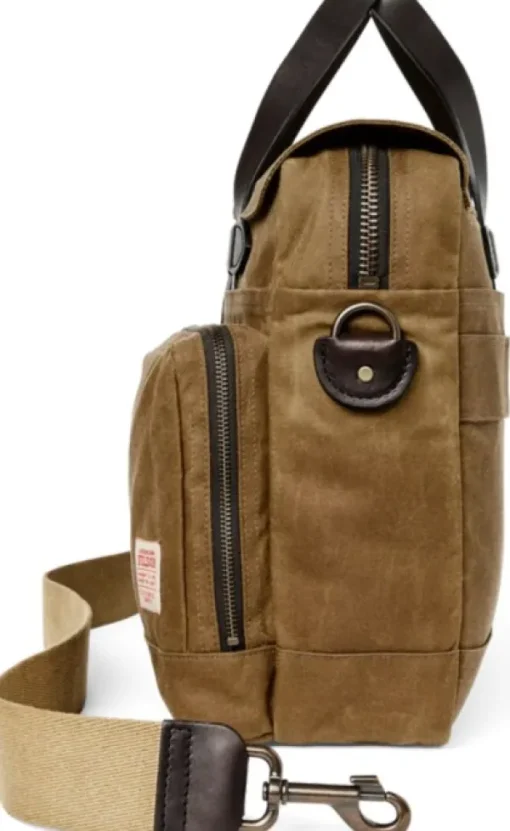 Filson 24 Hour Tin Briefcase Dark Tan New