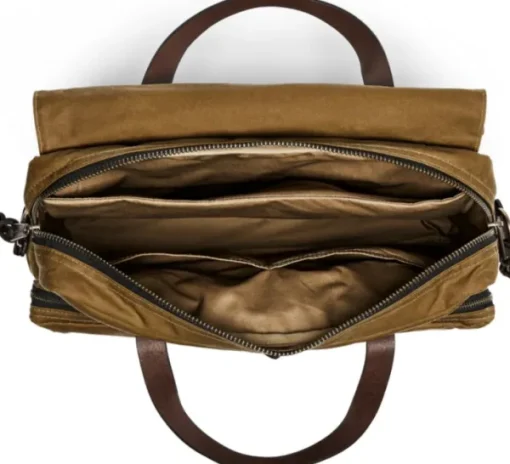 Filson 24 Hour Tin Briefcase Dark Tan New