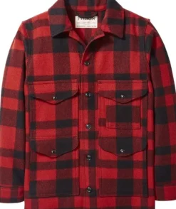 Mackinaw Cruiser takki, Red/Black Plaid-Filson Outlet