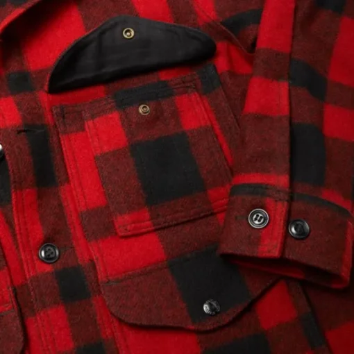Mackinaw Cruiser takki, Red/Black Plaid-Filson Outlet