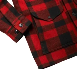 Mackinaw Cruiser takki, Red/Black Plaid-Filson Outlet