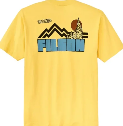 M's S/S Frontier Graphic T-Shirt Aspen Gold / Sun-Filson Hot