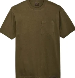 M's S/S Frontier Solid T-Shirt Dark Olive-Filson Best