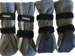FinNero Hundsko HALLA koiran tossut, M-L, 4-pack, Reflex Grå Clearance