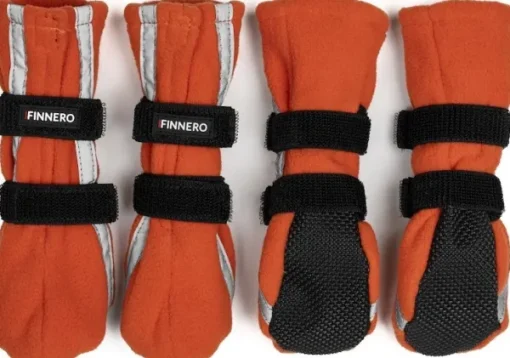 Hundsko HALLA koiran tossut, XL, 4-pack, Reflex Orange-FinNero Best