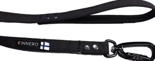 RESCUE luistamaton talutushihna, 1,5 cm, musta-FinNero Hot