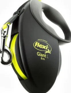Flexi Neon Giant L, musta/neon, 8 m Hot