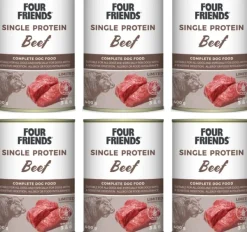 Beef koiran märkäruoka nauta, 6 x 400 g-Four Friends Outlet