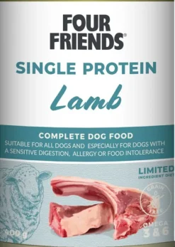 Lamb koiran märkäruoka lammas, 400 g-Four Friends Best