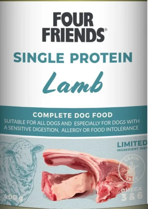 Lamb koiran märkäruoka lammas, 400 g-Four Friends Best