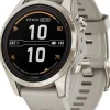 Fenix 7S Pro Sapphire Solar Soft Gold with Light Sand Band-Garmin Fashion