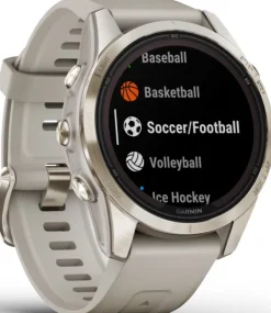 Fenix 7S Pro Sapphire Solar Soft Gold with Light Sand Band-Garmin Fashion
