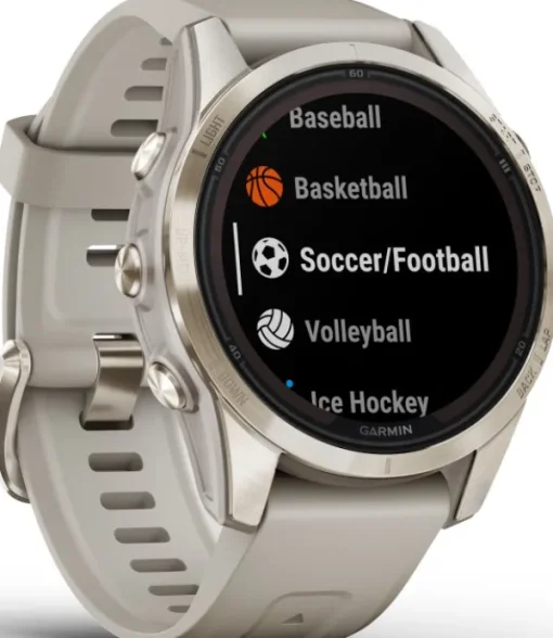 Fenix 7S Pro Sapphire Solar Soft Gold with Light Sand Band-Garmin Fashion