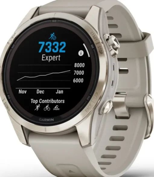 Fenix 7S Pro Sapphire Solar Soft Gold with Light Sand Band-Garmin Fashion