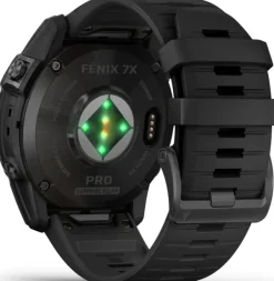 Garmin Fenix 7X Pro Sapphire Solar Carbon Grey DLC Titanium with Black Band New