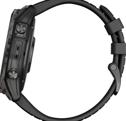 Garmin Fenix 7X Pro Sapphire Solar Carbon Grey DLC Titanium with Black Band New