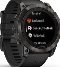 Garmin Fenix 7X Pro Sapphire Solar Carbon Grey DLC Titanium with Black Band New