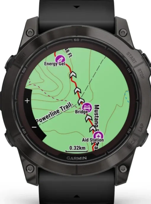 Garmin Fenix 7X Pro Sapphire Solar Carbon Grey DLC Titanium with Black Band New