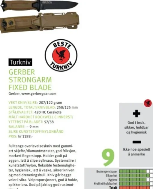 Gerber Strongarm Fixed Black Fine Edge GB Discount
