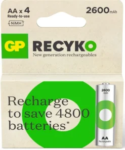 GP Batteries GP Recyko AA-batteri 2600mAh 4-pack Clearance