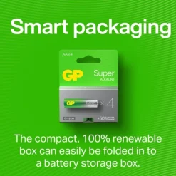 GP Super Alkaline AAA-batteri, 24A/LR03, 4-pack-GP Batteries Clearance