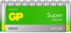 GP Super Alkaline AAA-paristot, 24A/LR03 20 kpl-GP Batteries Fashion