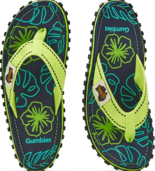 Islander Lime Hibiscus Unisex-Gumbies Fashion