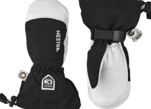 Hestra Army Leather Heli Ski Jr lasten kintaat, musta Hot