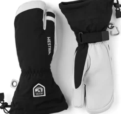 Army Leather Heli Ski 3 Finger Musta-Hestra Hot