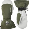 Army Leather Heli Ski Mitt kintaat, Olive-Hestra New