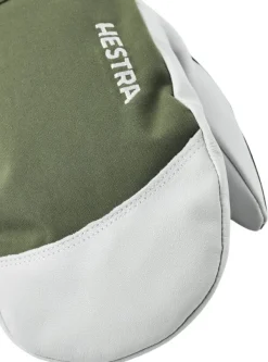 Army Leather Heli Ski Mitt kintaat, Olive-Hestra New