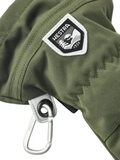 Army Leather Heli Ski Mitt kintaat, Olive-Hestra New