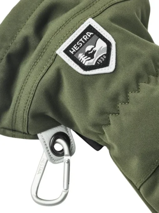 Army Leather Heli Ski Mitt kintaat, Olive-Hestra New