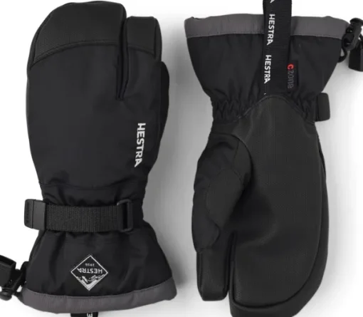 Hestra Gauntlet CZone Junior 3 Finger -lasten toppahanskat (Black) New