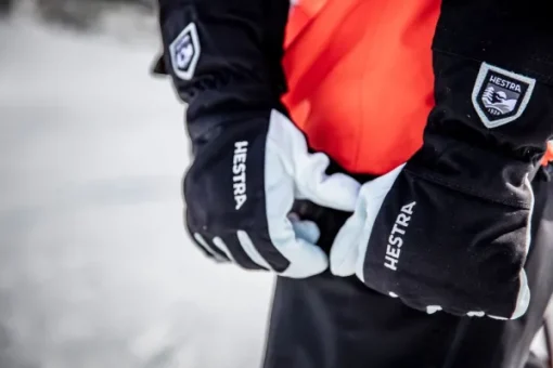 Heli Ski -naisten hanskat (Black/Off White)-Hestra Online