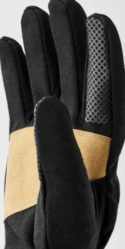 Merino Windwool Liner merinovillahanskat, unisex, musta-Hestra New