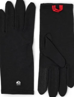 Merino Wool Liner Long pitkävartiset aluskäsineet, musta-Hestra Discount