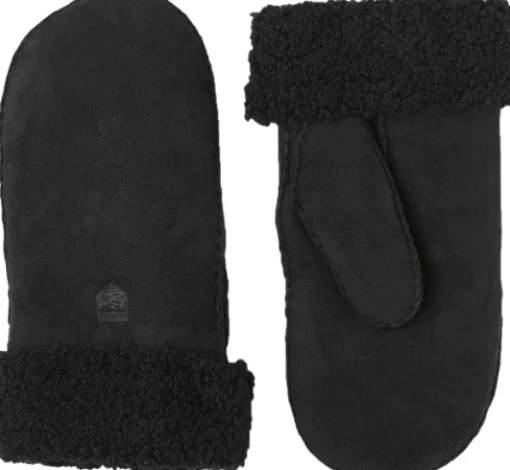 Hestra Sheepskin Mitt naisten nahkakintaat, musta Hot