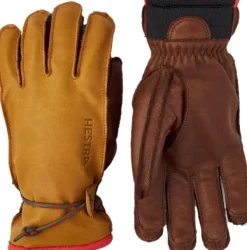 Hestra Wakayama 5 finger nahkahanskat, unisex, ruskea Best