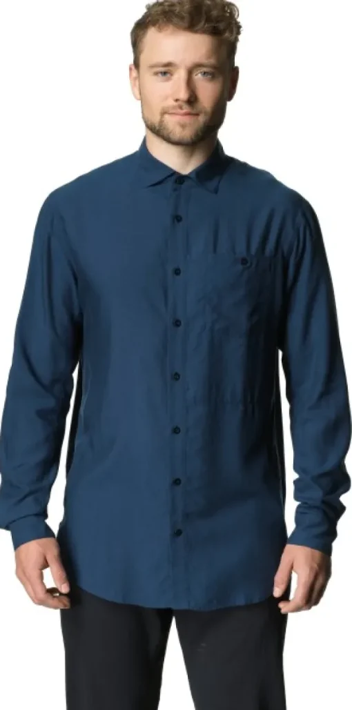 Houdini M's Tree Longsleeve Shirt Big Blue Light Clearance