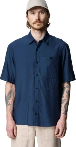 Houdini M's Tree Shortsleeve Shirt Big Blue Light Discount
