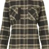 Aivak L/S Shirt naisten flanellipaita, Olive-Härkila Best